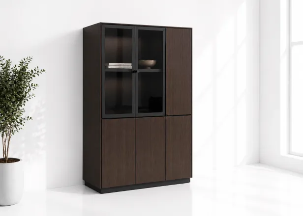 Office Cabinet with Glass Doors