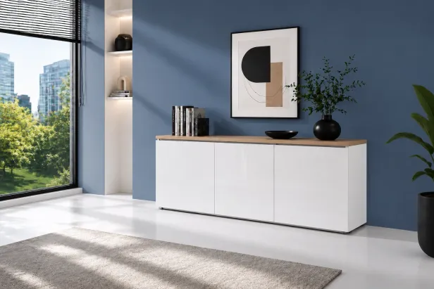 Office sideboard with large storage capacity