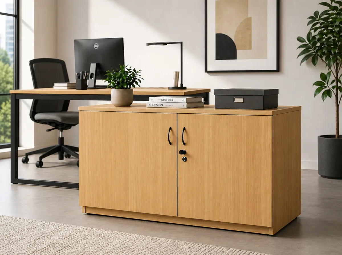 Crédence de bureau professionnelle à portes verrouillables