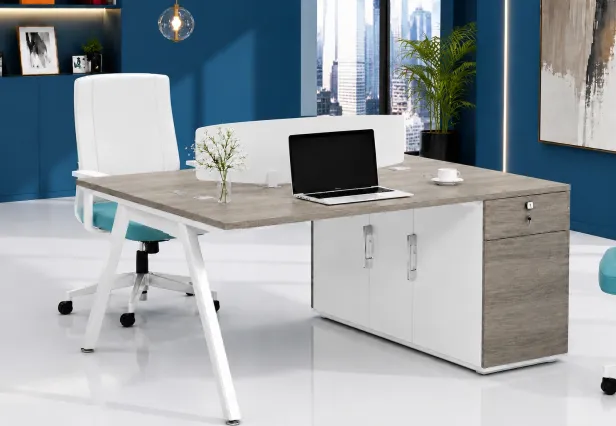 Executive Open Space Desk with Integrated Pedestal