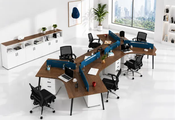 6-Person Modular Open Space Desk