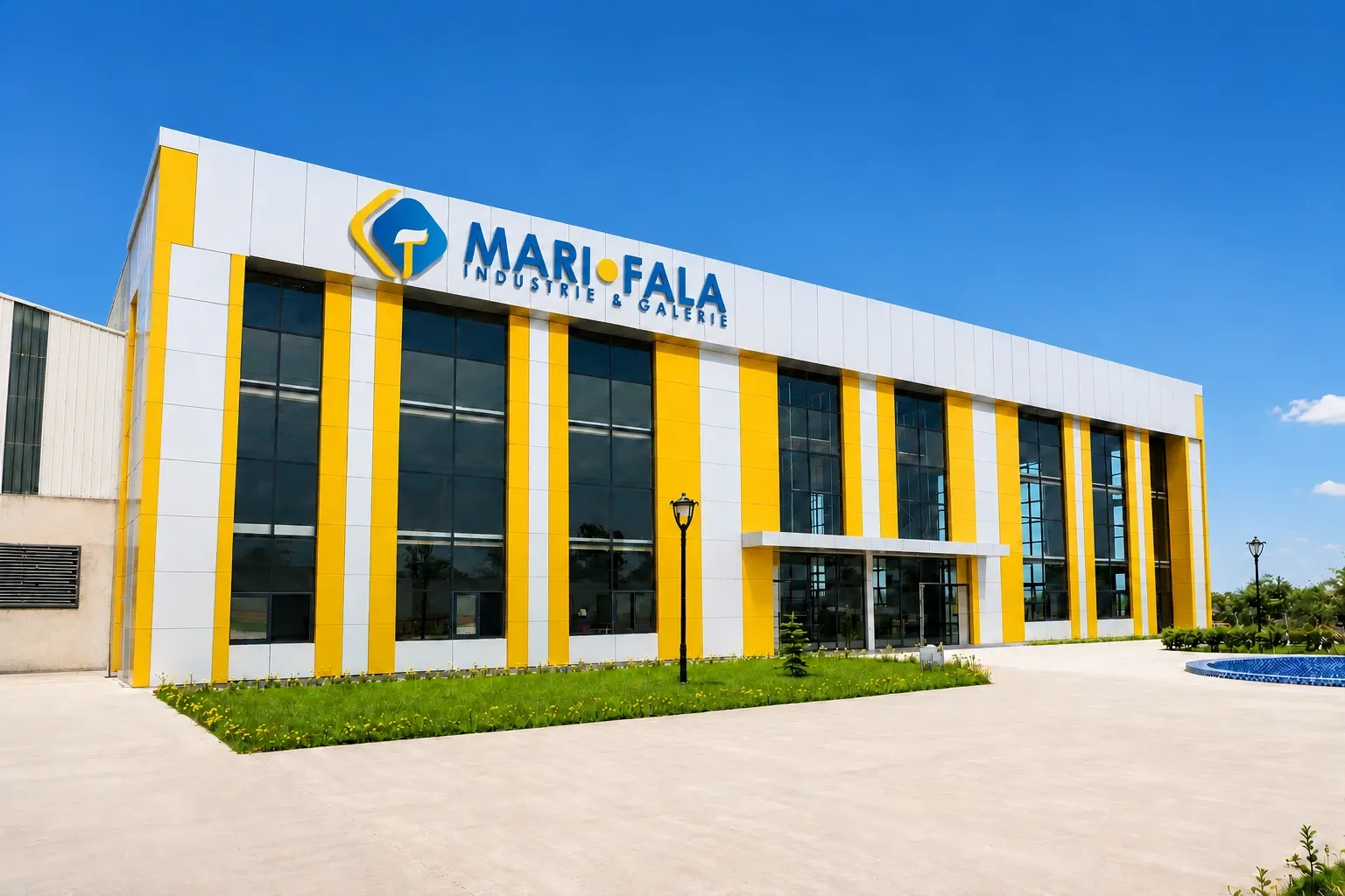 Exterior facade of the Marifala industrial factory